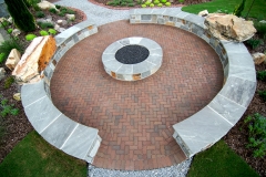 Fire Pit and Stone Seating Walls