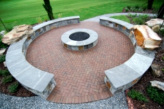 Fire Pit and Stone Seating Walls (alternate view)