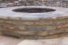 Six foot mortared firepit