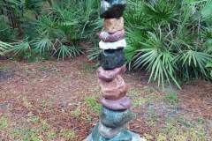 Natural stone stacked sculpture