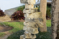 Natural stone stacked sculpture