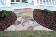 Entry with stone step