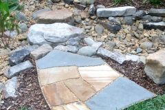 Pathway across creek bed