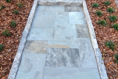 Ashlar path with granite edging