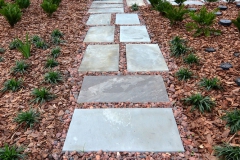 Cut blue stone stepping path (alternate view)