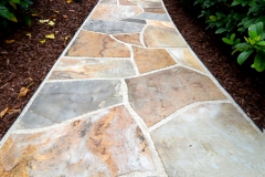 Dry-laid flagstone path