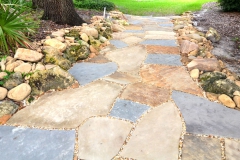 Natural stone path and border