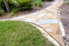 Back yard stone path