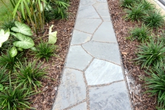 Gray flagstone with pink granite