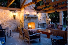 Quartzite stone fireplace and walls (alternate)