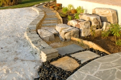 Ankle wall with pathway