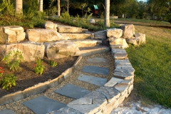 Ankle wall with pathway